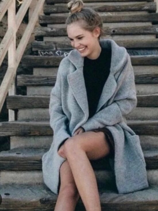 Brandy Melville Sweaters - Brandy Melville Kennedy Gray Soft Wool Knit Cardigan Coat OSFM